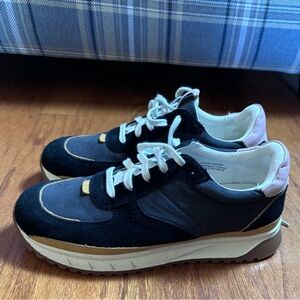 Madewell Kickoff Trainer Sneakers in Dark Colorblock Nubuck and Suede